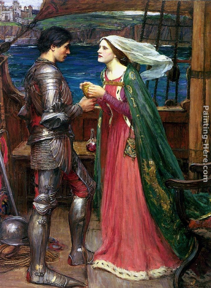 John William Waterhouse Tristan and Isolde with the Potion